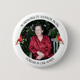 In Memory of | Cardinal Memorial Keepsake Button