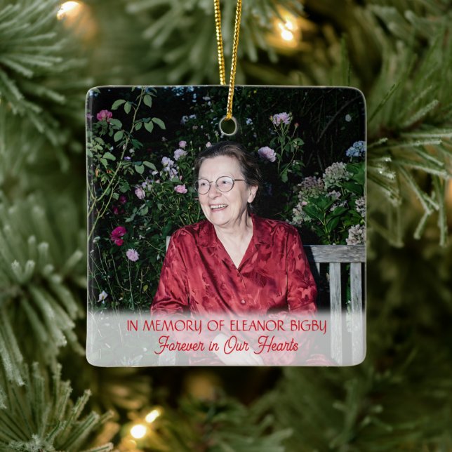 In Memory of | Cardinal Poem Memorial Keepsake Keramikornament (Baum)