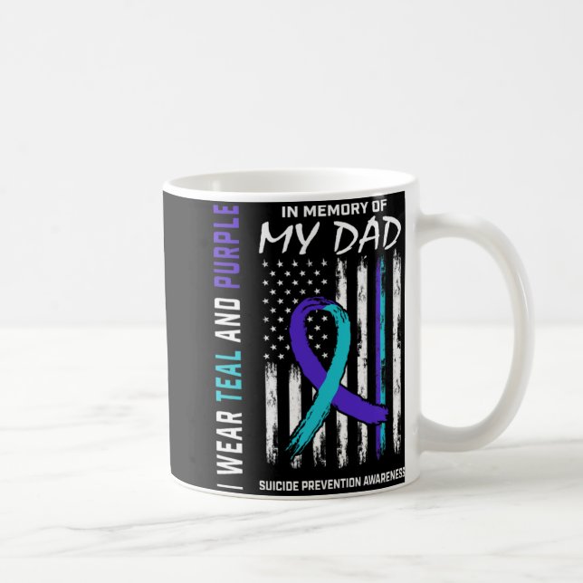 In Memory Of Dad Suicide Awareness Prevention Amer Kaffeetasse (Rechts)
