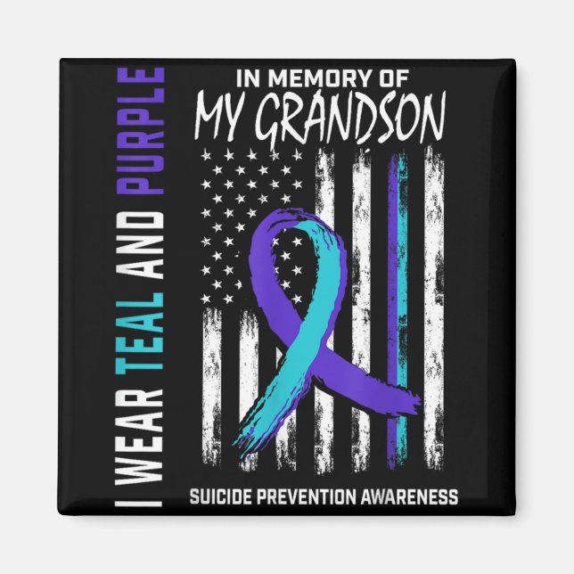In Memory Of My Grandson Suicide Awareness Prevent Magnet (Vorne)