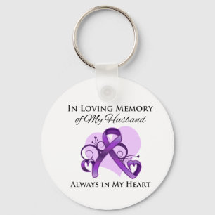 In Memory of My Husband - Pancreatic Cancer Schlüsselanhänger