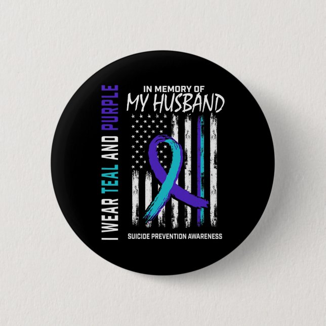 In Memory Of My Husbynd Suicide Awareness Preventi Button (Vorderseite)