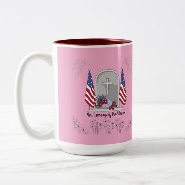 In memory of the brave light pink zweifarbige tasse (Links)