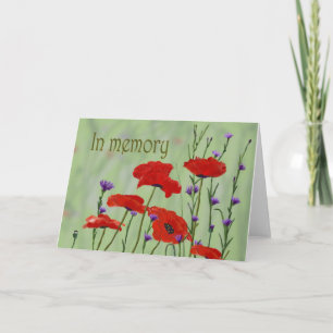 In Memory Poppies Anpassen Karte