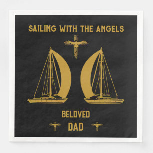 In Memory Sailer Boater Beerdigung Serviette