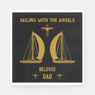 In Memory Sailer Boater Beerdigung Serviette