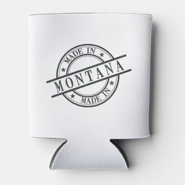 In Montana Briefmarke Logo Symbol Schwarz Dosenkühler (Vorderseite)