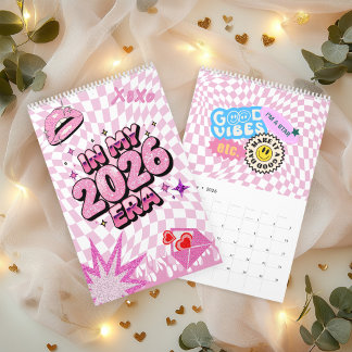 In My 2026 Era Rosa Ästhetik-Kalender mit Zitaten Kalender