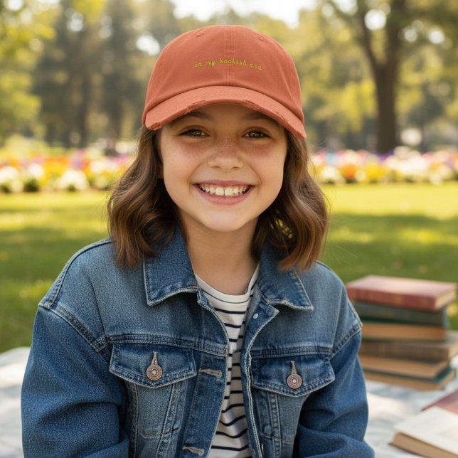 In My Bookish Era in Burnt Orange Bestickte Baseballkappe (Von Creator hochgeladen)