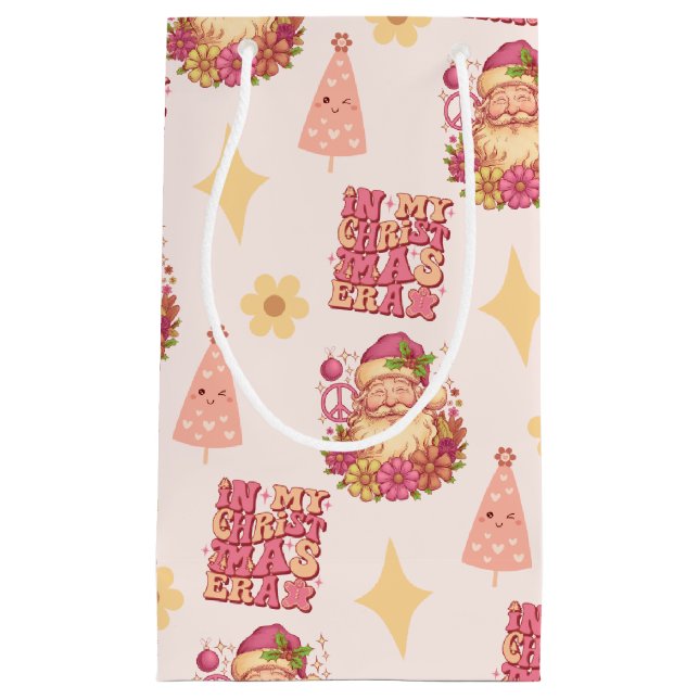 In My Christmas Era Groovy Santa Kleine Geschenktüte (Vorderseite)
