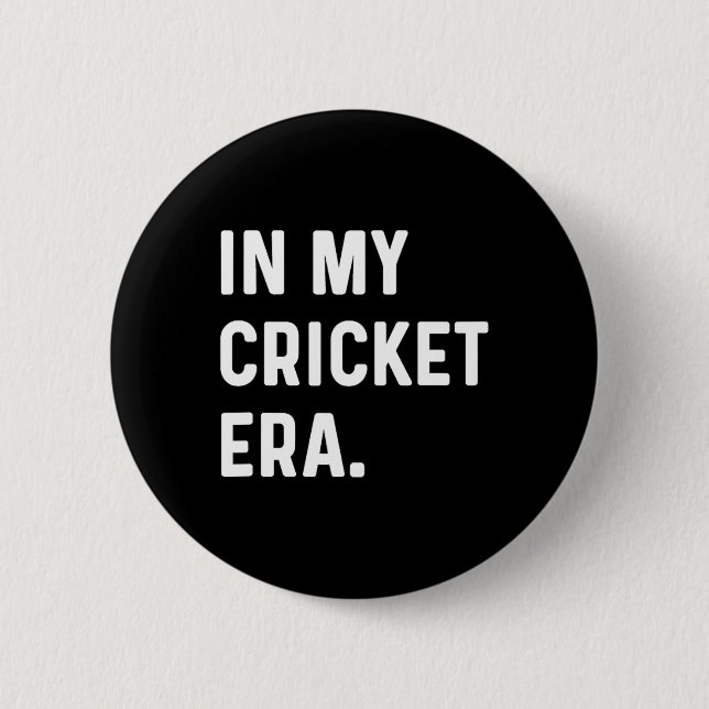 In My Cricket Era - Pitch Wicket Sport  Button (Vorderseite)