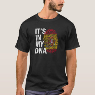 In My DNA Proud Hispanic mexikanische Fingerprint T-Shirt