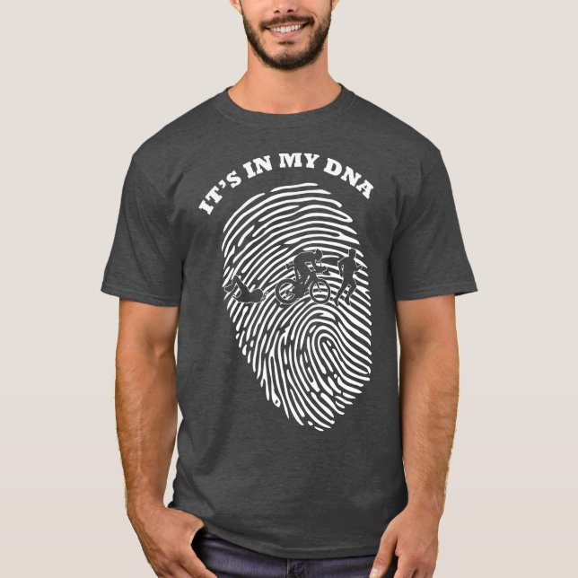In My DNA riathlon riathlete Fingerprint T-Shirt (Vorderseite)
