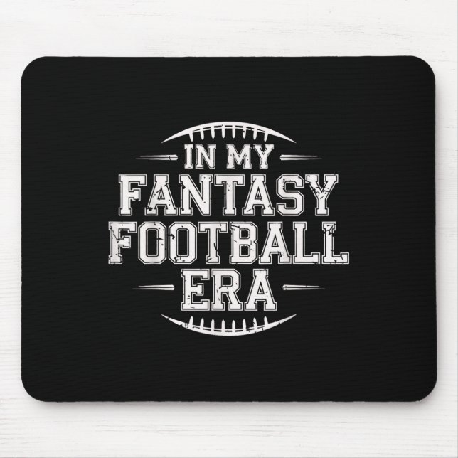 In My Fantasy Football Era Retro Groovy Who Love F Mousepad (Vorne)