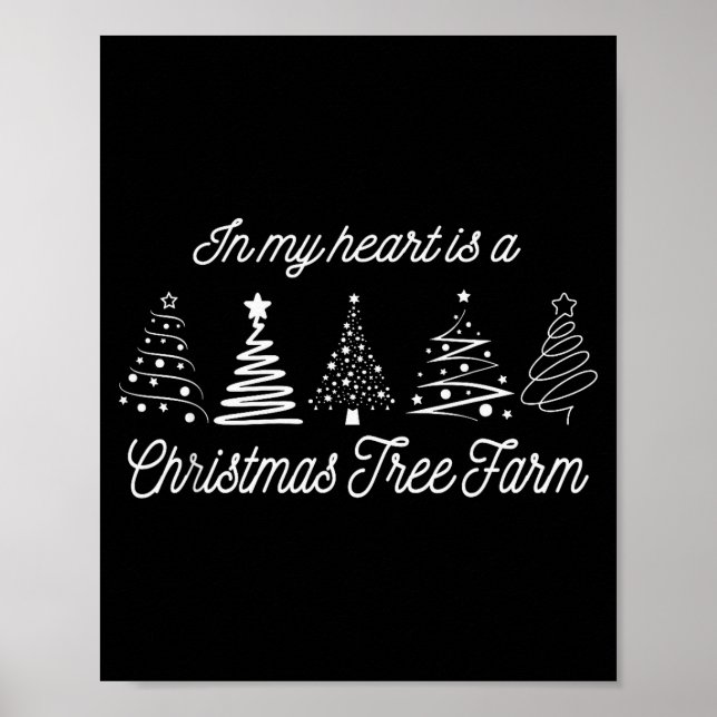In My Heart Is A Christmas Tree Farm, Funny Christ Poster (Vorne)