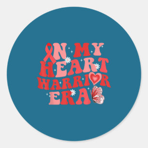 In My Heart Warrior Era Chd Herzkrankheit Bewussts Runder Aufkleber