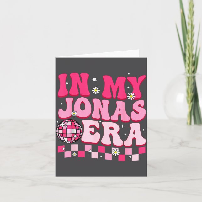 In My Jonas Era Funny Jonas Groovy 80's Men Women  Karte (Vorderseite)