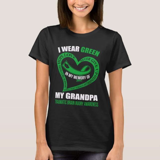 In my memory of my grandpa TBI AWARENESS T-Shirt (Vorderseite)