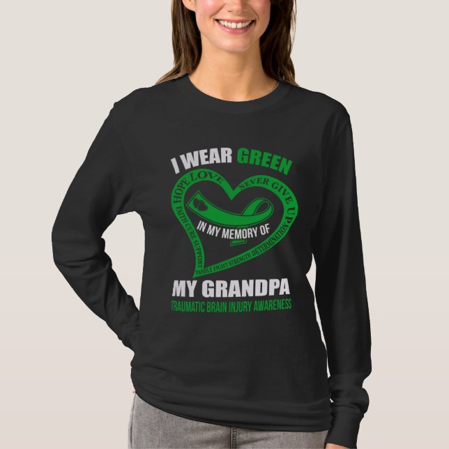 In my memory of my grandpa TBI AWARENESS T-Shirt (Vorderseite)