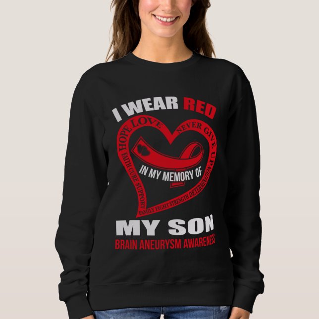 In my memory of my son BRAIN ANEURYSM AWARENESS Sweatshirt (Vorderseite)
