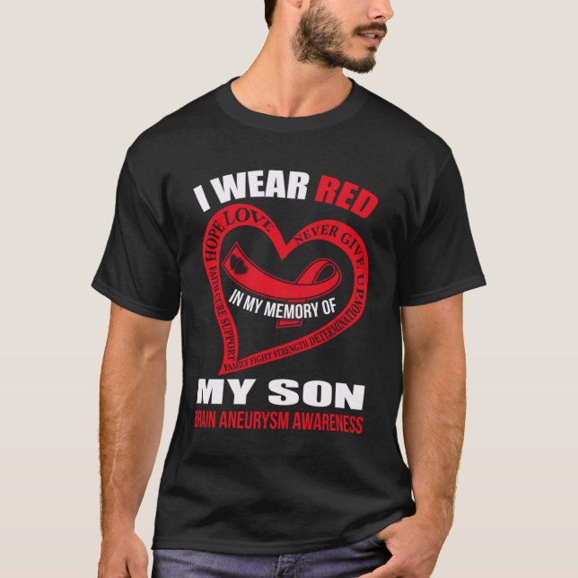 In my memory of my son BRAIN ANEURYSM AWARENESS T-Shirt (Vorderseite)