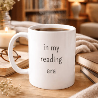 In My Reading Era Minimalist Book Lover Kaffeetasse