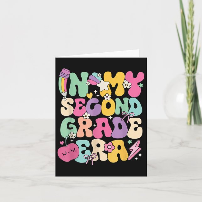 In My Second Grade Era Teachers Women Back To Scho Karte (Vorderseite)