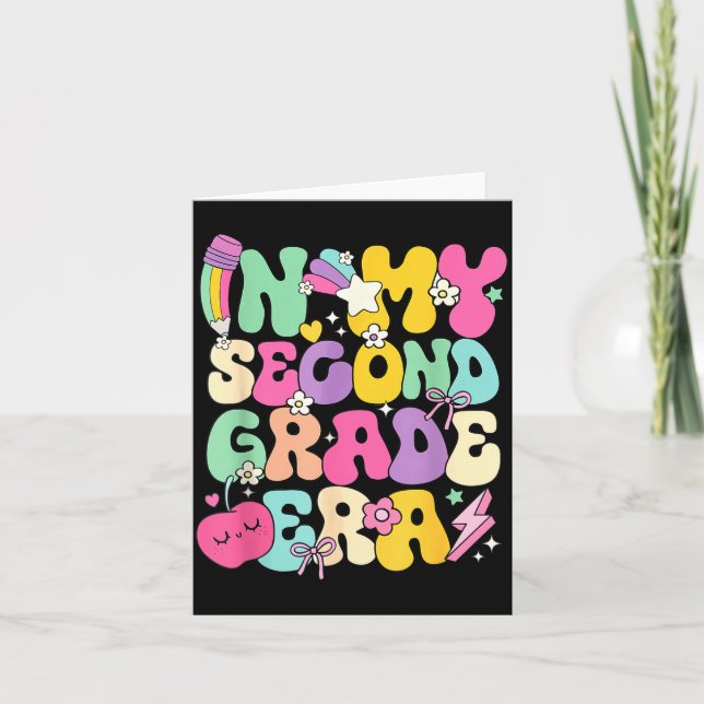 In My Second Grade Era Teachers Women Back To Scho Karte (Vorderseite)