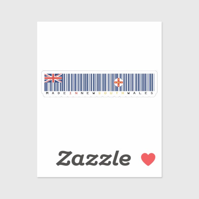 In New South Wales hergestellte Barcode-Flag-Aufkl Aufkleber (Blatt)