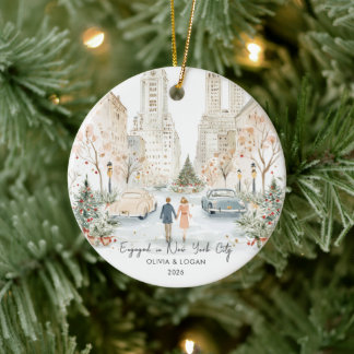 In New York City verlobt Keramik Ornament