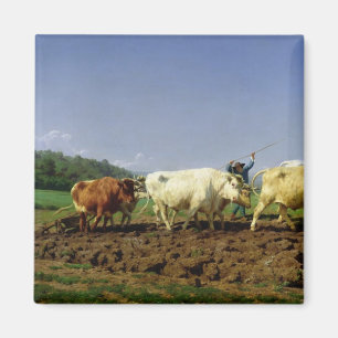 In Nivernais pflügen, 1849 Magnet