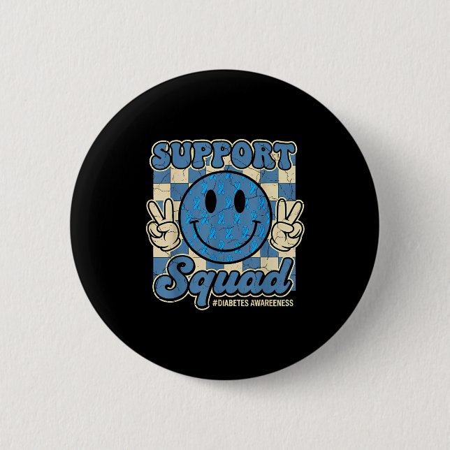 In November We Wear Blue Diabetes Awareness Suprt  Button (Vorderseite)