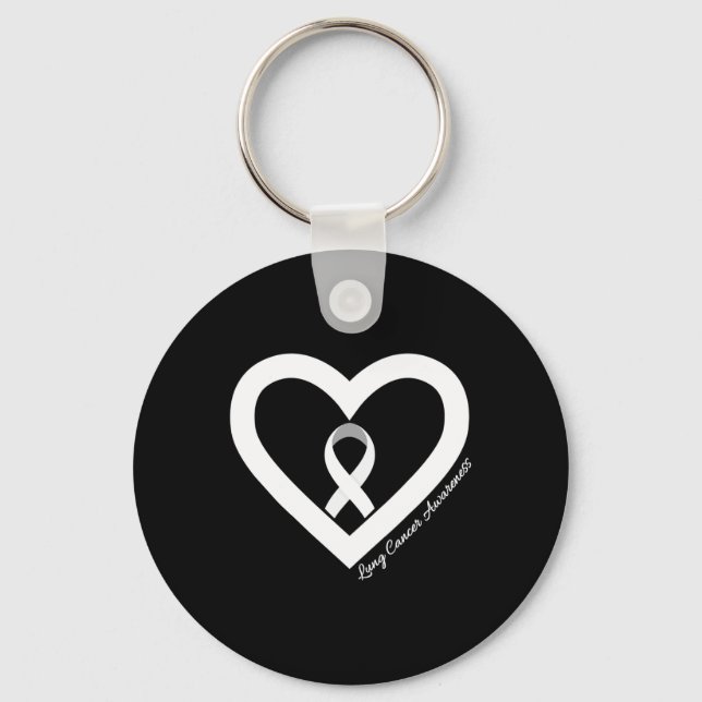 In November We Wear White Lung Cancer Awareness Mo Schlüsselanhänger (Vorderseite)