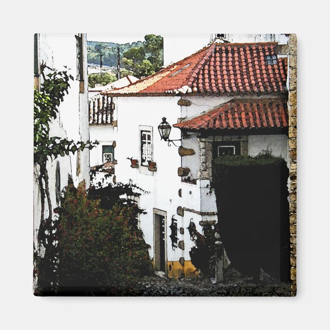 In Obidos, Portugal, entlang der Straße Magnet (Vorne)
