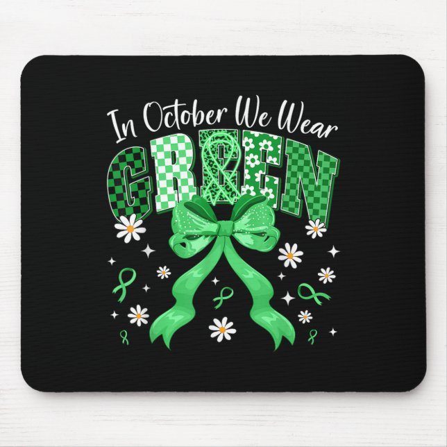 In October We Wear Green For Dwarfism Awareness Gi Mousepad (Vorne)