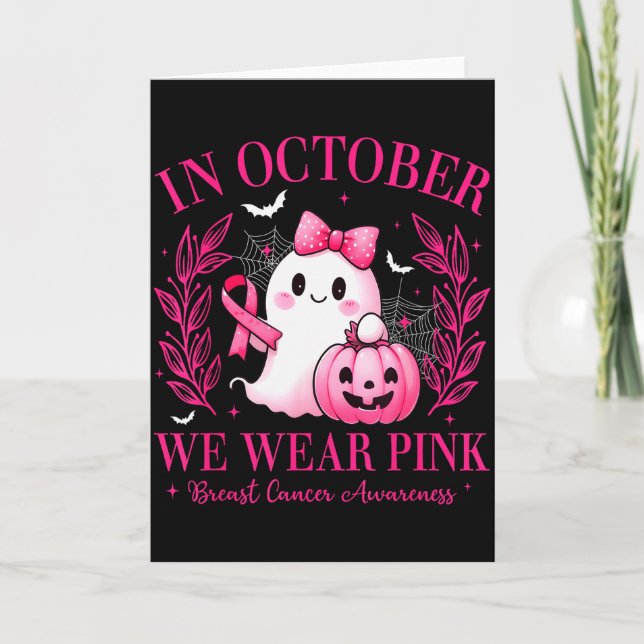 In October We Wear Nk Breast Cancer Awareness Nk G Karte (Vorderseite)