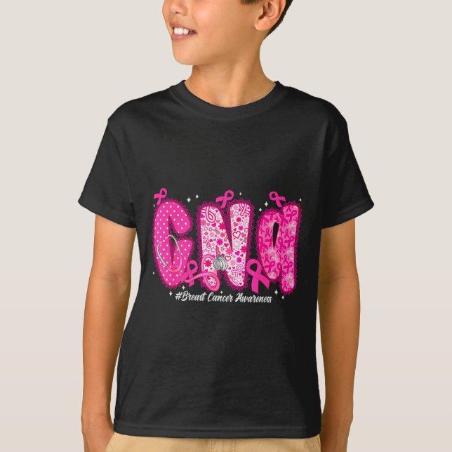 In October We Wear Nk Cna Nurse Breast Cancer Awar T-Shirt (Vorderseite)