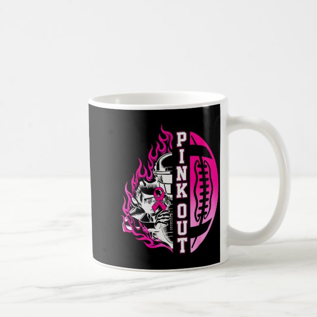 In October We Wear Nk Football Breast Cancer Aware Kaffeetasse (Rechts)