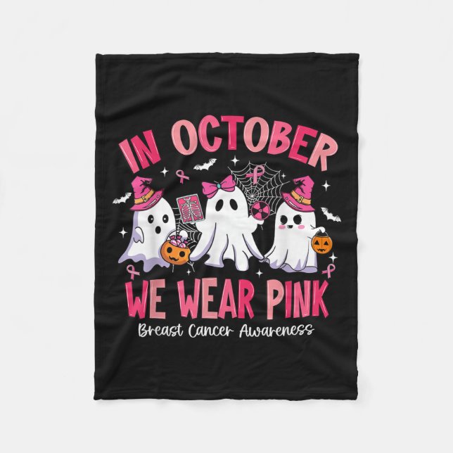 In October We Wear Nk Radiology Breast Cancer  Fleecedecke (Vorderseite)