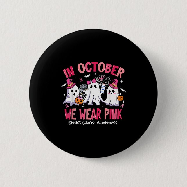 In October We Wear Nk Sonography Sonographer Breas Button (Vorderseite)