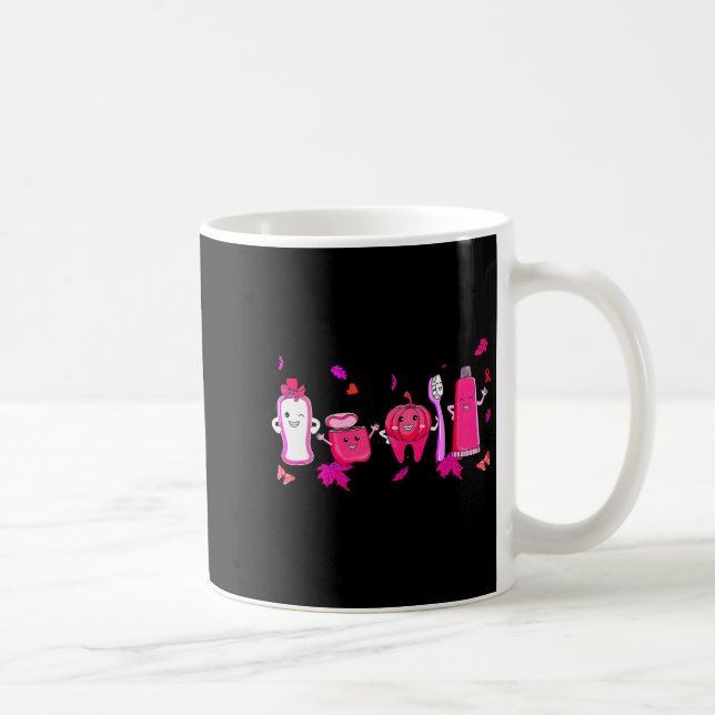 In October We Wear Nk Tooth Dental Breast Cancer A Kaffeetasse (Rechts)