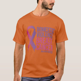 in October We Wear Pink and Purple Awareness for M T-Shirt