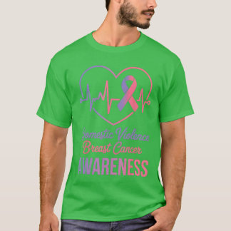 in October We Wear Pink and Purple Awareness for M T-Shirt