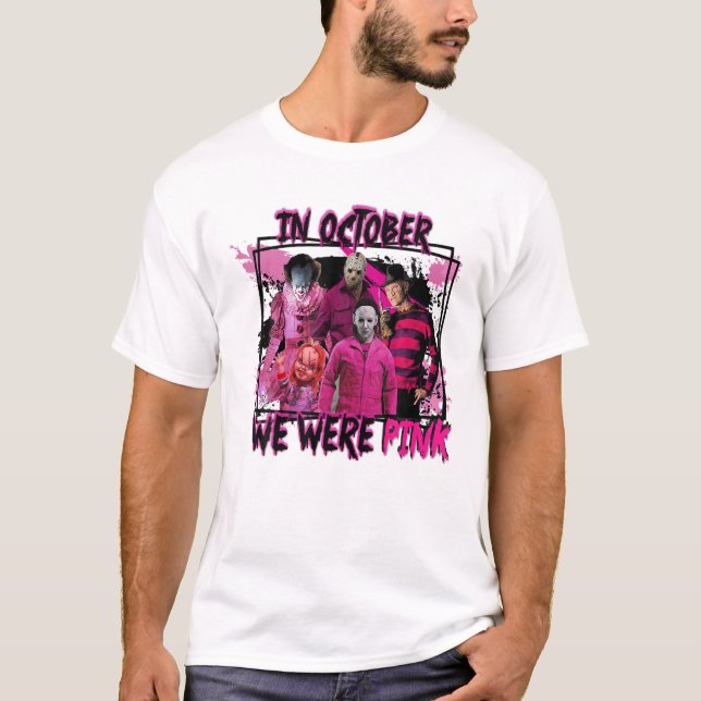 In October We Wear Pink, Horror Character Wear Pin T-Shirt (Vorderseite)