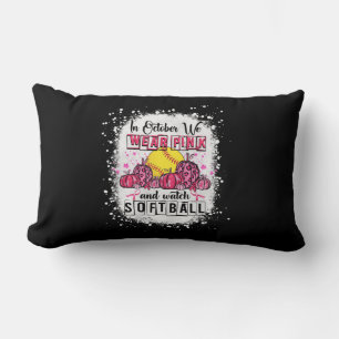 In October we wear pink Softball Breast Cancer Awa Lendenkissen