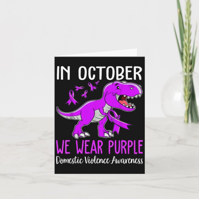 In October We Wear Purple Domestic Violence Ghosit Karte (Vorderseite)