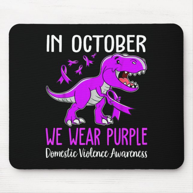In October We Wear Purple Domestic Violence Ghosit Mousepad (Vorne)