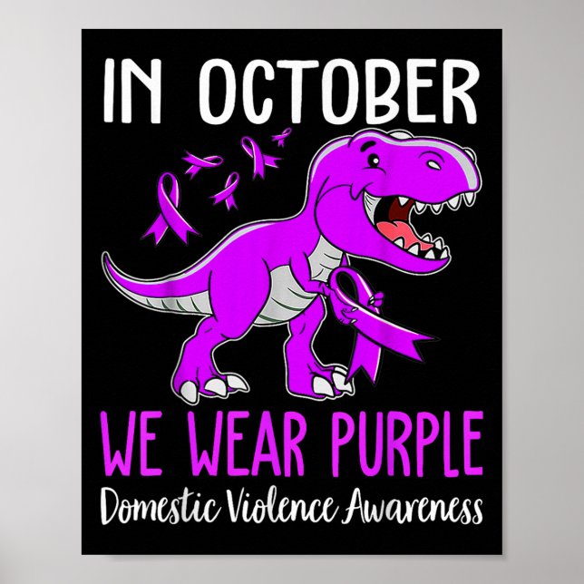 In October We Wear Purple Domestic Violence Ghosit Poster (Vorne)