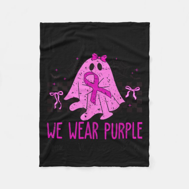 In October We Wear Purple Domestic Violence Ghost  Fleecedecke (Vorderseite)