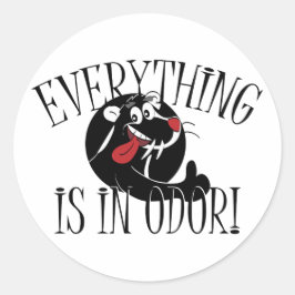 In Odor Skunk Runder Aufkleber